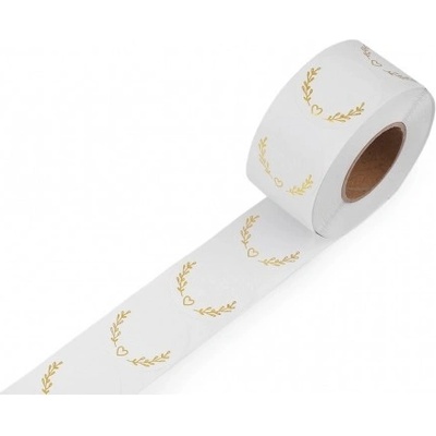 Papírové samolepky Ø38 mm k popisu - zlaté