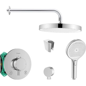 SANITINO - Душ комплект с термостат и тяло за вграждане Hansgrohe, аксесоари kielle, хром SANI21HKK014 (SANI21HKK014)