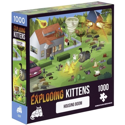 Exploding Kittens Пъзел Exploding Kittens от 1000 части - На двора (PBOOM-1K-6)