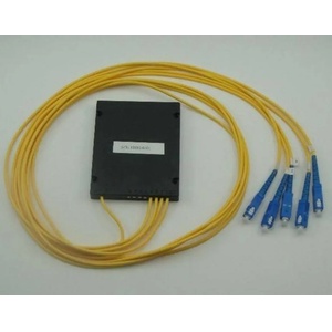 MEGAF Оптичен PLC сплитер 1x4 с SC-UPC конектори, Conneu (CNPLC-104-SC1-SC1-BOX)