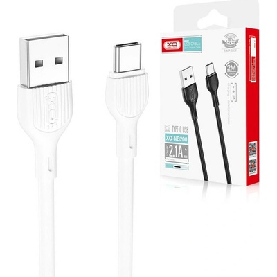 Xo Nabíjecí kabel 2,1A USB - USB-C, 2m, bílý