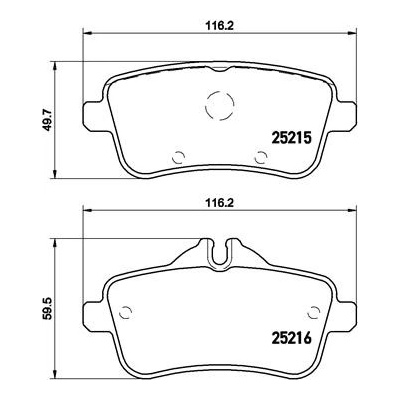 BREMBO Sada brzdových platničiek kotúčovej brzdy P50099