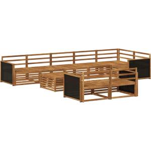vidaXL Комплект дивани за открито 9 бр (3383522)