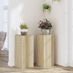 vidaXL Стойки за растения 2 бр дъб сонома 30x30x70 см инженерно дърво (852926)