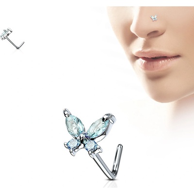 Steel Edge piercing do nosa SENOL611 Sv modrá