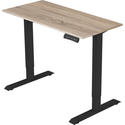 Delso Výškovo nastaviteľný stôl ADJUSTER PRO 80 x 120 cm dub sonoma / čierna