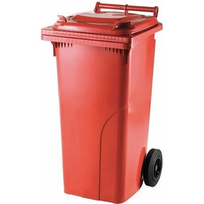 Meva Plastová popolnica 120 l PVC hranatá červená