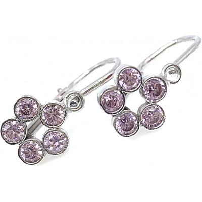 Jan Kos jewellery zlaté náušnice s růžovým kamenem 31506409