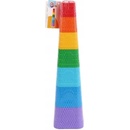 Teddies Kubus pyramida skládanka hranatá barevná 7ks