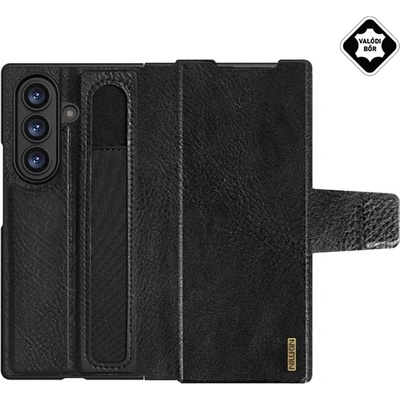 Nillkin Samsung Z Fold7 NILLKIN AOGE пластмасов протектор за телефон от естествена кожа, заден капак, държач за молив, BLACK GP-172344 (GP-172344)