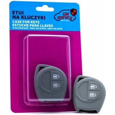 Kľúčenka Fiat Opel Suzuki silikónový obal na kľúče šedá