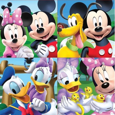 Educa v kufříku Mickey Mouse a kamarádi 4v1 12,16,20,25 dílků