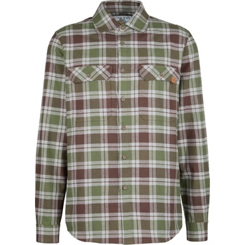 E9 Мъжка риза с копчета E9 Peppino Shirt - Brown / Green - размер M (033-2945-0213)