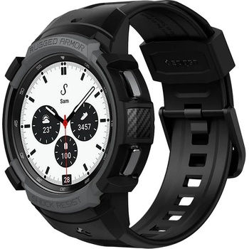 Spigen Удароустойчив калъф с каишка за Samsung Galaxy Watch 4 Classic (42mm) от Spigen Rugged Armor Pro - charcoal grey (ACS03653) - 10036