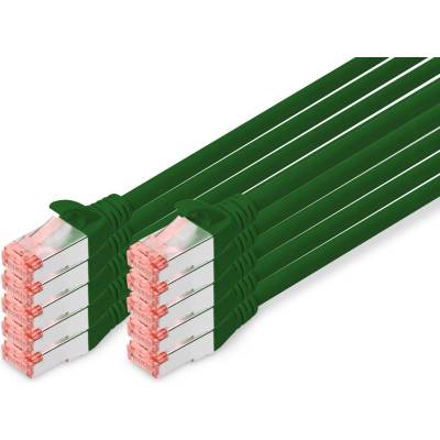 ASSMANN Cavo Patch Cat 6 S/ftp, 10 Pezzi (cat 6 S-Ftp Patch Cable Cu Lszh - Awg 27/7 Length 5m 10pack) - DK-1644-050-G-10