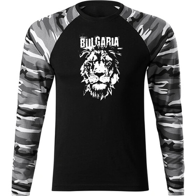 DRAGOWA FIT-T Тениска с дълъг ръкав български лъв, metro (37127)