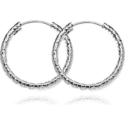 Šperky eshop náušnice hrubé strukturované kruhy A4.5