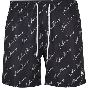 Urban Classics Бански гащета Urban classics Pattern swimming shorts - Black (Black Script)