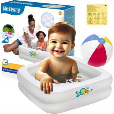 Bestway Nafukovací cestovní vanička 86 x 86 x 25cm