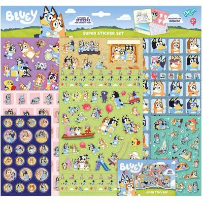 Bluey super samolepky sada 8 archů