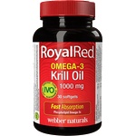 Webber Naturals Omega-3 Krill Oil RoyalRed®/ Омега-3 Крил масло 1000 mg x 30 софтгел капсули Webber Naturals (3490 WN)