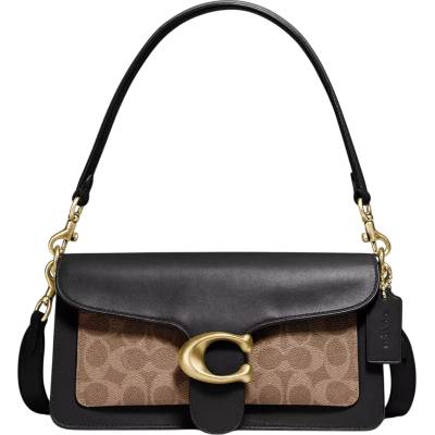 Coach Дамска чанта COACH Tabby Shoulder Bag 26 With Signature Canvas (CH857-BROWN-RED)