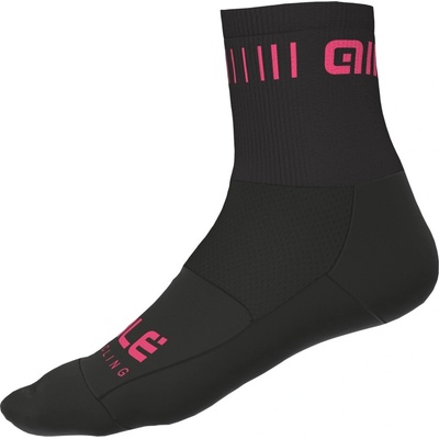 Alé Cycling letné cyklistické ponožky Strada Q-Skin Socks čierne/ružové