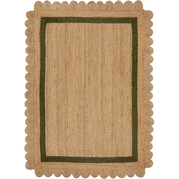 Flair Rugs Ръчно изработен ютен килим в тъмнозелен и естествен цвят 120x170 cm Grace Green - Flair Rugs (503119377869)