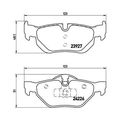 Sada brzdových platničiek kotúčovej brzdy BREMBO P 06 038X
