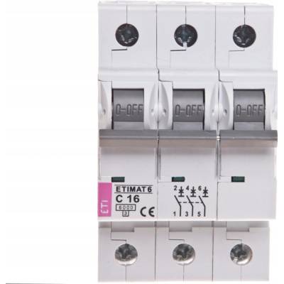Jistič 3P C 16A 6kA AC ETIMAT 6 002145516 ETI-POLAM