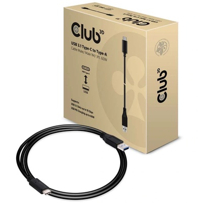 Club 3D CLUB3D CAC-1523 USB кабел 1 м USB 3.2 Gen 1 (3.1 Gen 1) USB C USB A Черен (CAC-1523)