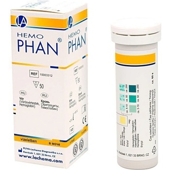 Hemophan diagnostické prúžky na moč 1 x 50 ks