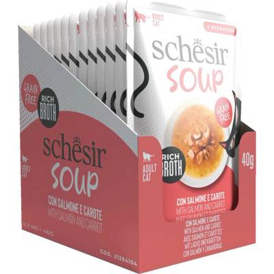 Schesir Soup losos s mrkví 12x40 g