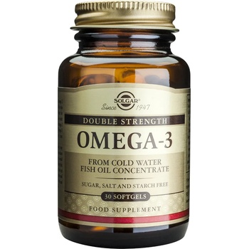 Solgar Хранителна добавка Омега 3 двойна сила , меки капсули , Solgar Omega 3 Double Strength 700mg , 30