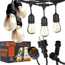 SmartLED LED Venkovní dekorační řetěz 20xE27/1W/230V 11,44 m IP44 černá 4533