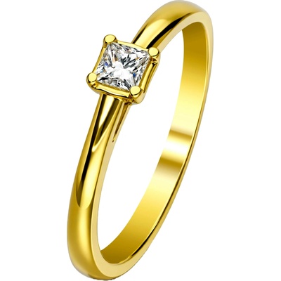 Zlaton Prsten žluté zlato kámen s diamantem 000201007259