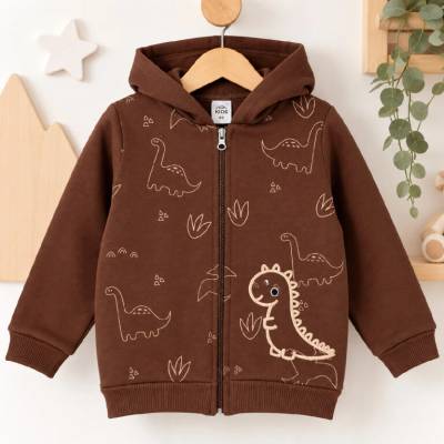 Fashionkids na zips s kapucňou a dinosaurami