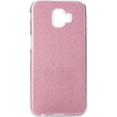 Forcell Блестящ Силиконов Калъф за Samsung J6 Plus 2018, Forcell Shining Case, Розов (5901737933638)