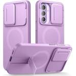 Tech-Protect Magsafe Калъф с Капак за Камера и Стойка за Samsung A57, Tech-Protect Kevlar Aura Case, Лилав (5906302309139)