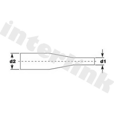 Zmršťovací izolačný návlek 12,7-6,4mm, 1m