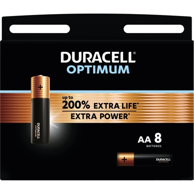 Алкална батерия duracell optimum lr6 /8 бр. в блистер/ 1.5v (dur-ba-lr6-optimum-8pk)