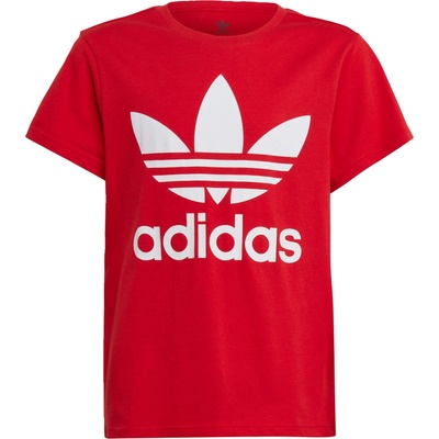 Adidas Тениска 'Trefoil' червено, размер 158