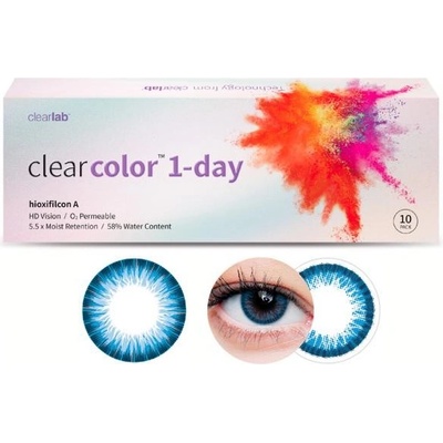 ClearLab Clearcolor 1 Day 10 šošoviek - svetlomodrá