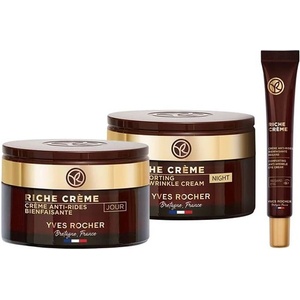 Yves Rocher Riche Creme - Дневен, Нощен и Околоочен крем, 2 х 50 + 14 ml