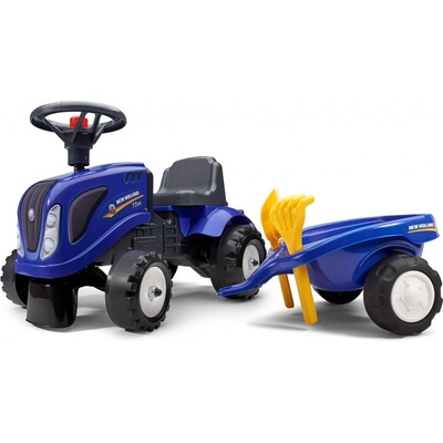 FALK - Бебешки трактор с ремарке, кофа и лопатка - тъмно син
