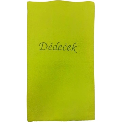 Top textil osuška s nápisem dědeček pistáciová 70 x 120 cm