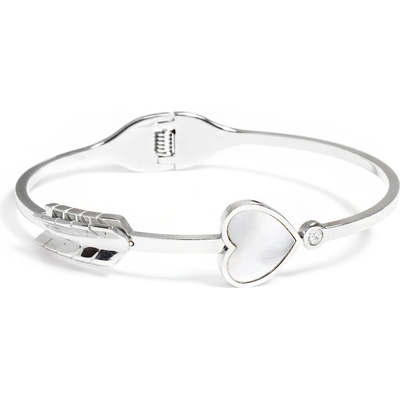 BM Jewellery Luxusní pevný náramek z chirurgické oceli srdce S1046140