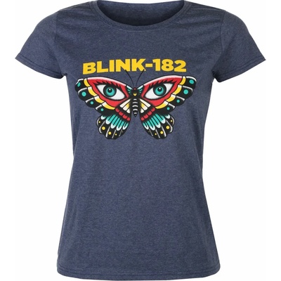 NNM Дамска тениска Blink 182 - Butterfly - Heather Navy - RTBLIGSHNBUT