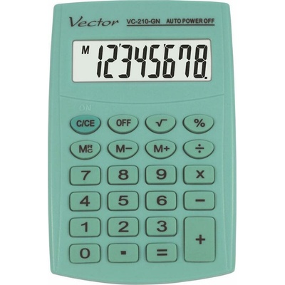 Vector Kapesní kalkulačka KAV VC-210 GN