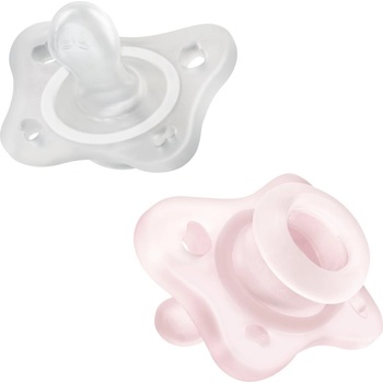 Chicco Physio Forma Mini Soft 0-2m биберон 0-2m Pink/Transparent 2 бр